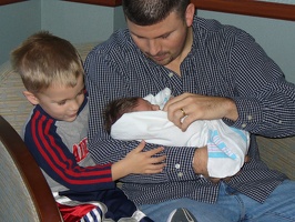 Mason with Dad and big brother Austin