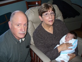 Mason with grandparents